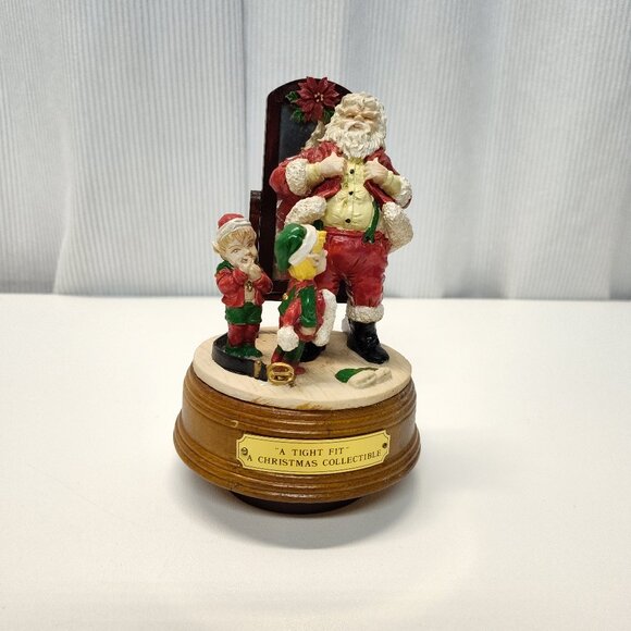 House Of Lloyd "A Tight Fit" Christmas Collectible Wind-Up Musical Santa See Vid - Picture 1 of 9
